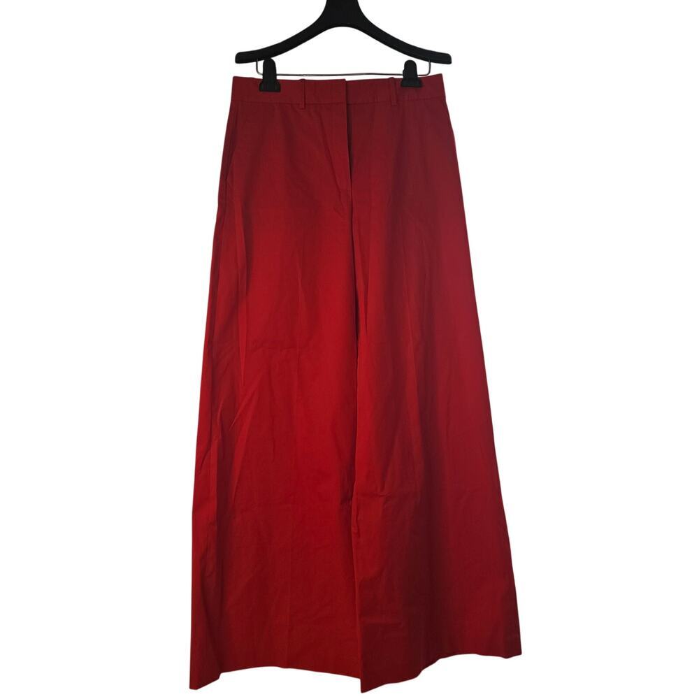 Theory High-Waist Wide-Leg Pant in Stretch Cotton Twill size 8 - Picture 2 of 9